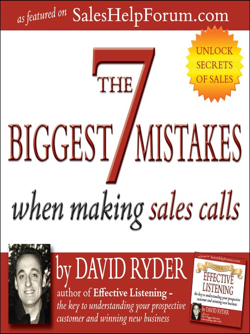 Title details for 7 Biggest Mistakes When Making Sales Calls by David Ryder - Wait list